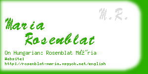 maria rosenblat business card